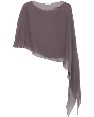 Antonelli Top Melone Asimétrico Drapeado - Morado