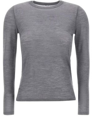 Aspesi Jersey De Lana Con Cuello Redondo - Gris