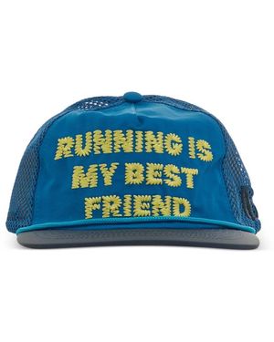 ALEX ZONO Embroidered Trucker Hat - Blue