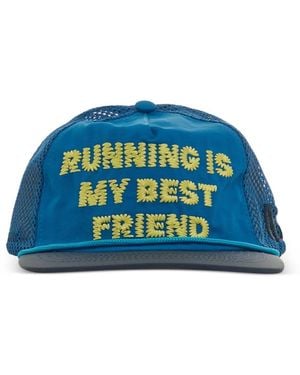 ALEX ZONO Embroidered Trucker Hat - Blue