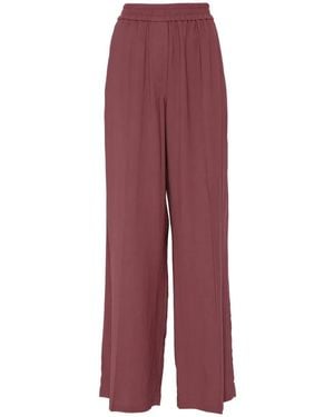 Brunello Cucinelli Elasticated-Waistband Wide-Leg Pants - Purple
