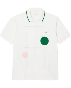 Lacoste Graphic-Print Polo Shirt - White