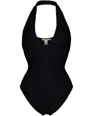 Paramidonna Julia Halterneck Textured Swimsuit - Black
