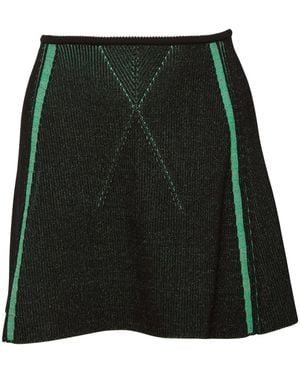 Fleur du Mal Ribbed-Knit Mini Skirt - Green