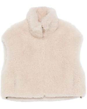 Liska High-Neck Gilet - Natural