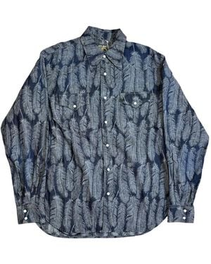 Kapital Magpie Long-Sleeve Denim Shirt - Blue