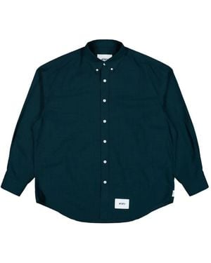 WTAPS Bd 07 Buttoned Long-Sleeve Shirt - Blue