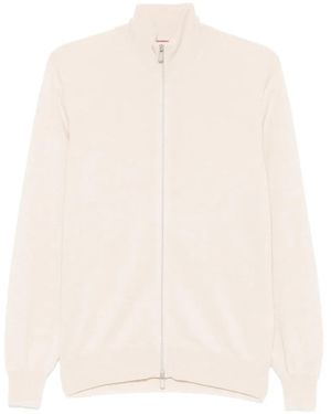 Brunello Cucinelli Zip-Up High-Neck Cardigan - White