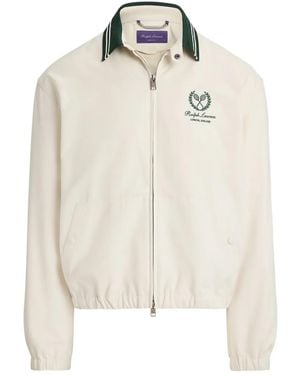 Ralph Lauren Zip-Up Embroidered-Detail Jacket - Natural
