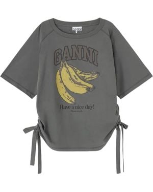 Ganni Banana T-Shirt - Gray