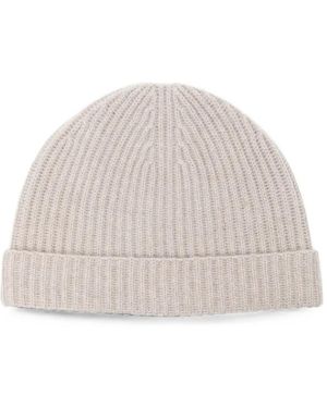 N.Peal Cashmere Bonnet En Maille Côtelée - Neutre