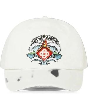 CASABLANCA Logo-Embroidered Baseball Cap - White