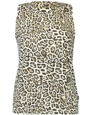 Goldbergh Leopard-Print Tank Top - White