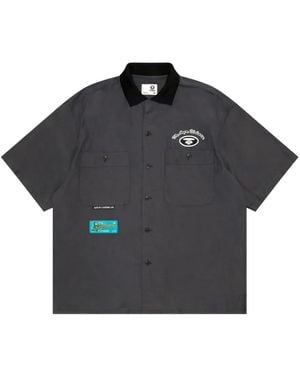 Aape By A Bathing Ape Hemd Mit Logo-Print - Schwarz