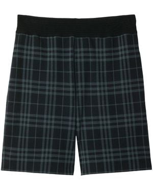 Burberry Check-Print Shorts - Black