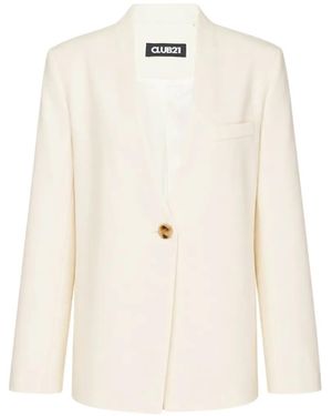 Club21 Collection Tess Single-Breasted Jacket - White
