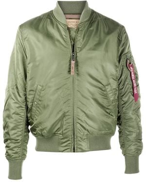 Alpha Industries Ma-1 Rib-Trimmed Bomber Jacket - Green
