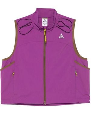 Nike Acg Death Bloom Zip Sleeveless Jacket - Purple