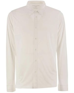 Majestic Filatures Long-Sleeved Button Shirt - White