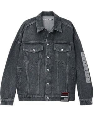 Alexander Wang Veste Oversize À Imprimé Graphique - Gray