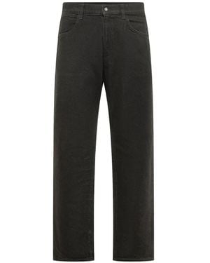 AMISH James Medium-Waistband Loose-Fit Jeans - Black