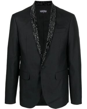 DSquared² Metallic-detail Single-breasted Blazer - Black