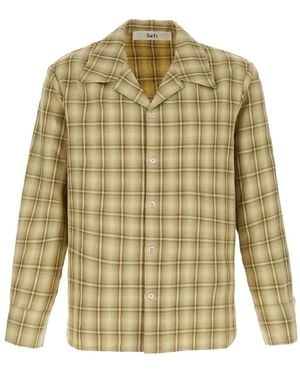 Séfr Ignacio Plaid-Checked Shirt - Green