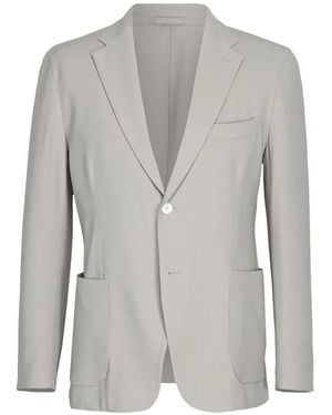 Marco Pescarolo Single-Breasted Blazer - Grey