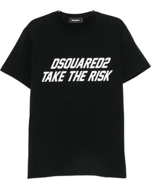 DSquared² Slogan-Print T-Shirt - Black