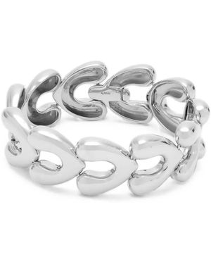 Annika Inez Heart-Link Bracelet - White