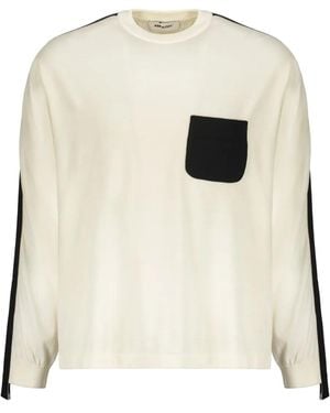 Ambush Pullover mit Kontrasteinsatz - Weiß