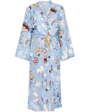 Dorothee Schumacher Floral Power Coat - Blue