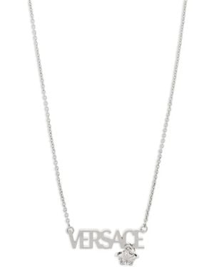 Versace Collana Con Logo - Bianco