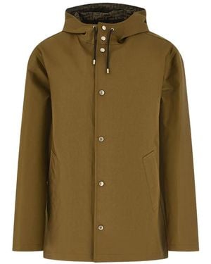 Fendi Logo-Print Parka - Green