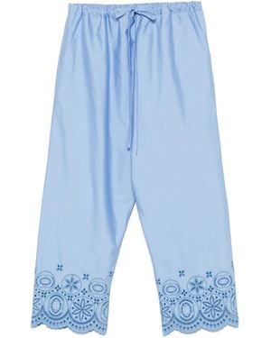 La DoubleJ Embroidered Pants - Blue