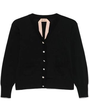 N°21 V-Neck Cardigan - Black