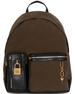 Balmain Mochila Pulse Con Candado - Marrón