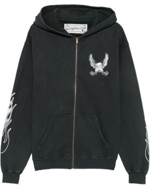 One Of These Days Hoodie Zippé À Imprimé Graphique - Black