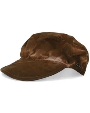 CoSTUME NATIONAL Corduroy Newsboy Cap - Brown