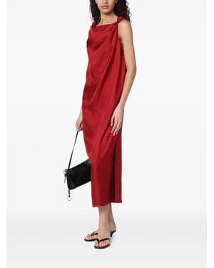 Loulou Moun Midi Dress - Red