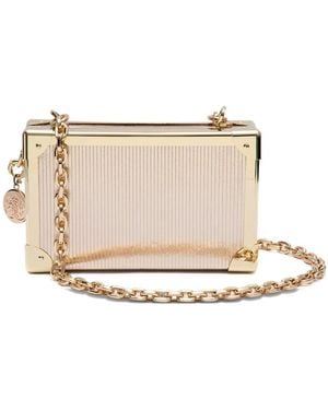 Isla Metallic Clutch Bag - Natural