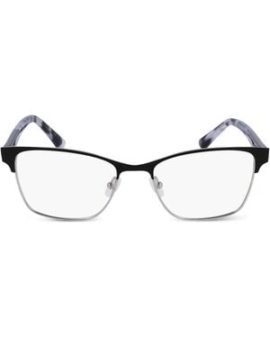 Calvin Klein Metal-Frame Rectangle Glasses - Natural
