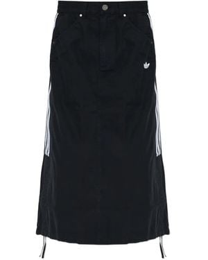 adidas Logo-Embroidered Drawstring Skirt - Black
