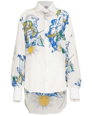 Amir Slama Printed Shirt - Blue
