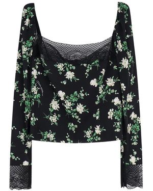 Dolce & Gabbana Floral Lace Blouse - Black