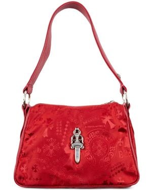 Chrome Hearts Top-Handle Patterned Shoulder Bag - Red