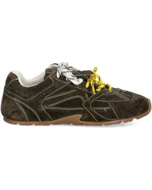 Nokwol Atlas Contrast-Stitch Trainers - Green