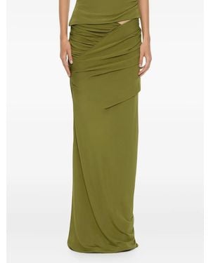 Christopher Esber Christo Draped Jersey Maxi Skirt - Green