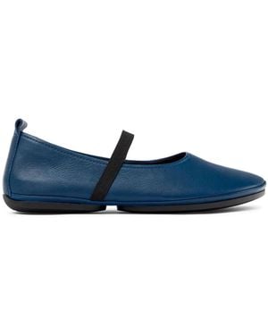 Camper Right Nina Leather Ballerina Shoes - Blue