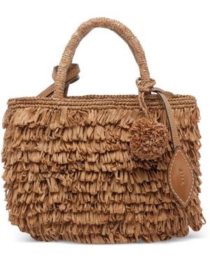 AFAR Fringed-Detail Tote Bag - Brown